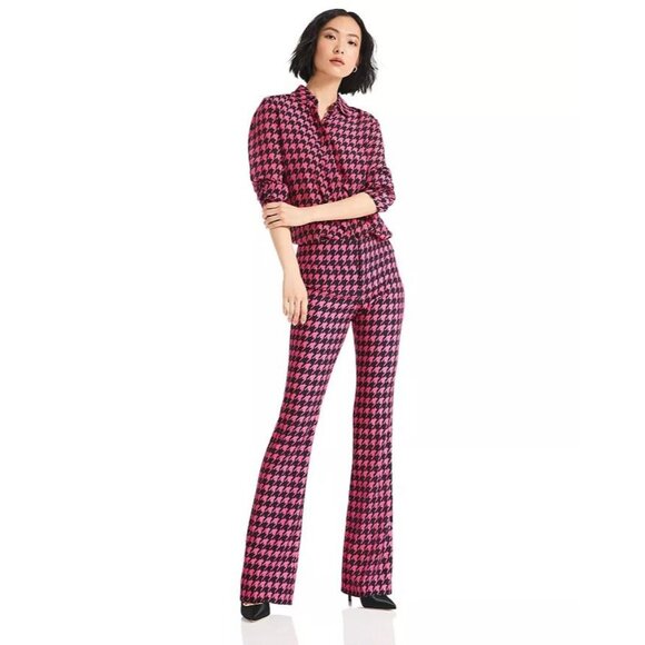 Alice + Olivia Houndstooth Bootcut Pants *NO SIZE TAG* - Picture 6 of 15